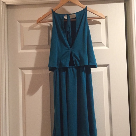 2 for $14 item -AEO Teal High-neck Tank Dress XXS - Picture 2 of 5
